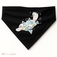 Platypus Floral Zookeeper Animal Lover Marine Biologist USA-Made Doggie Bandana thumb 0