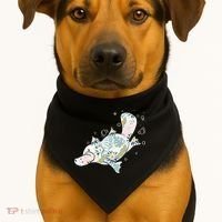 Platypus Floral Zookeeper Animal Lover Marine Biologist USA-Made Doggie Bandana thumb 1
