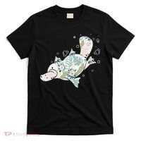 Platypus Floral Zookeeper Animal Lover Marine Biologist T-Shirt thumb 0