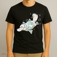 Platypus Floral Zookeeper Animal Lover Marine Biologist T-Shirt thumb 3