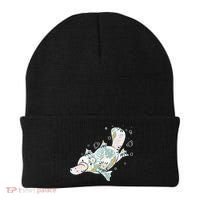 Platypus Floral Zookeeper Animal Lover Marine Biologist Beanie thumb 0