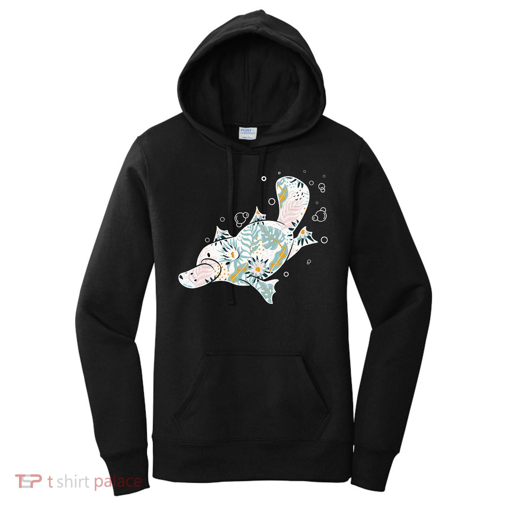 Platypus Floral Zookeeper Animal Lover Marine Biologist Women's Hoodie