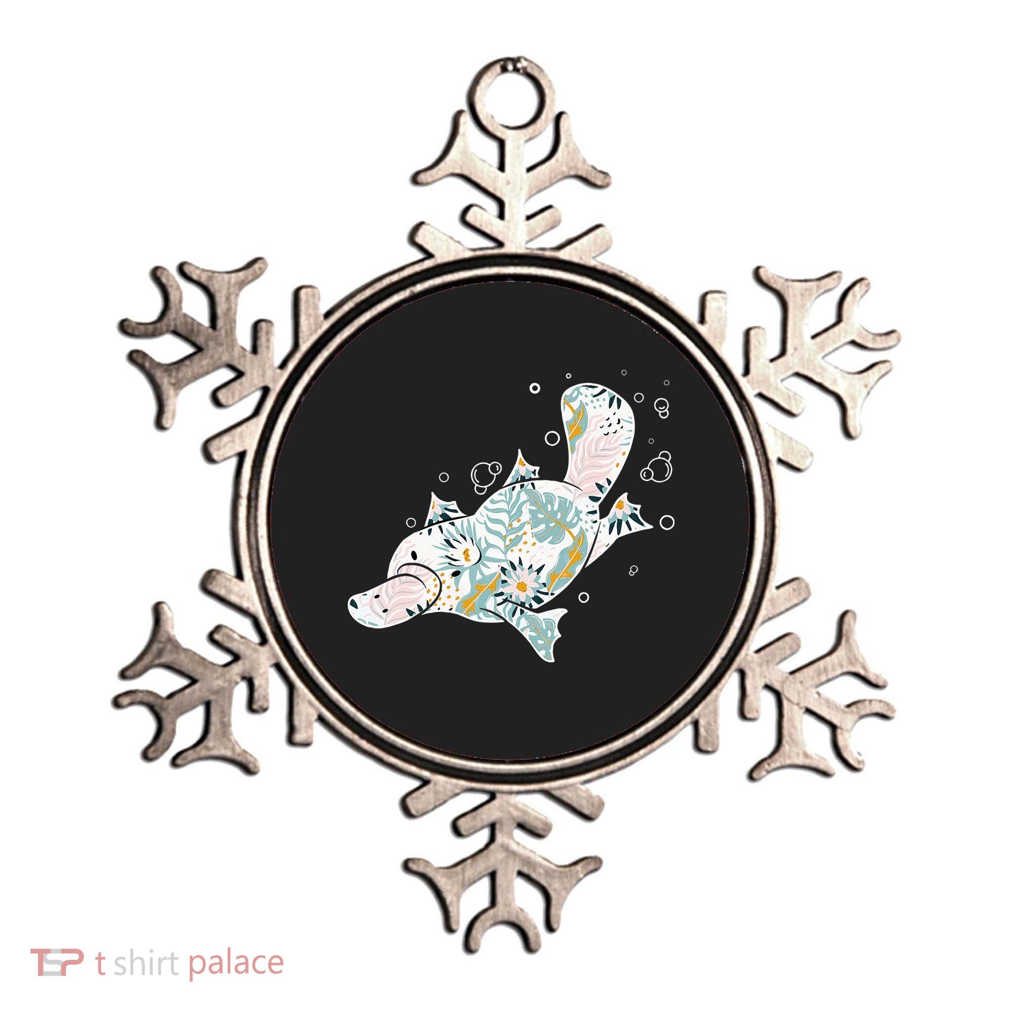 Platypus Floral Zookeeper Animal Lover Marine Biologist Ornament