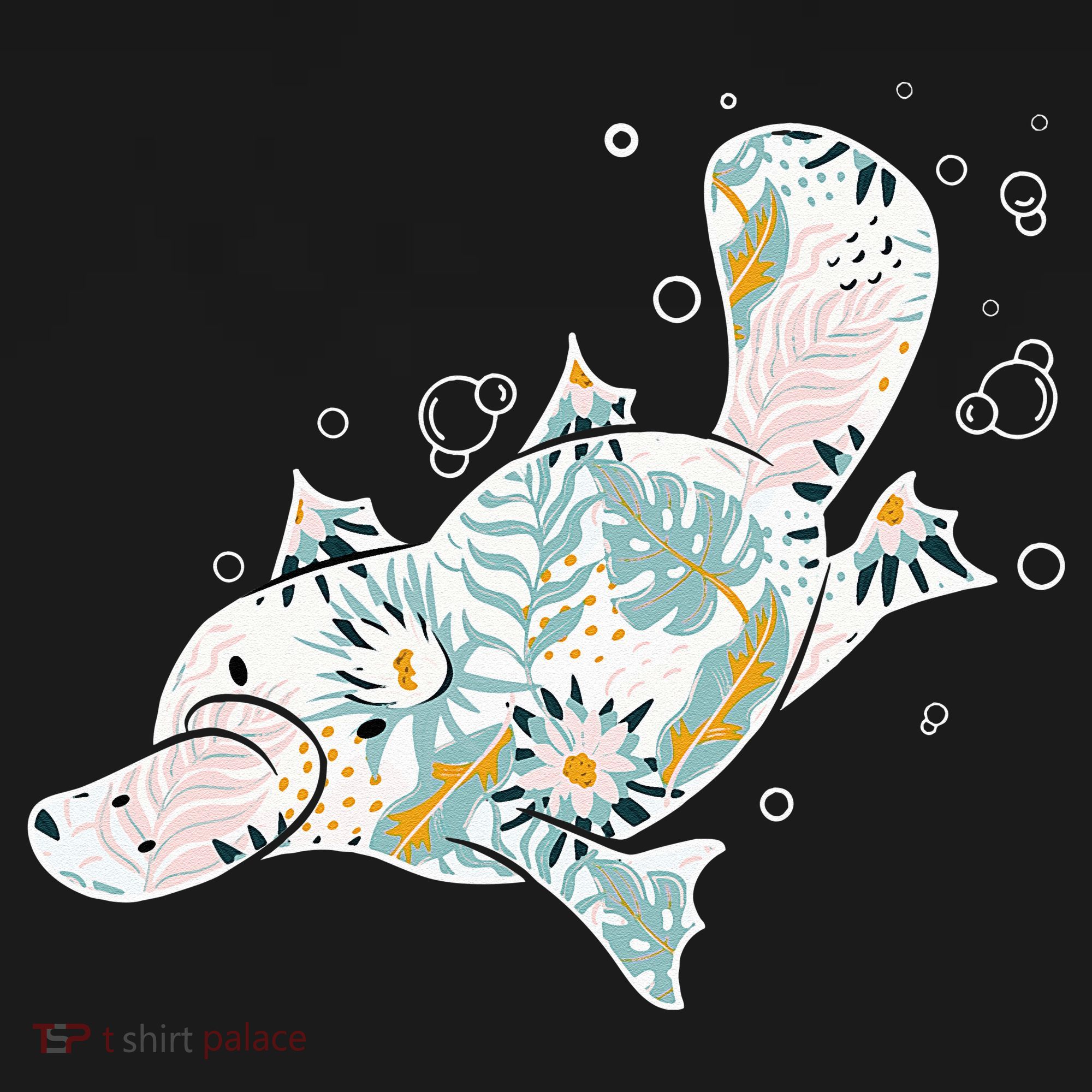 Platypus Floral Zookeeper Animal Lover Marine Biologist Women's Tank Top