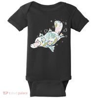 Platypus Floral Zookeeper Animal Lover Marine Biologist Baby Bodysuit thumb 0