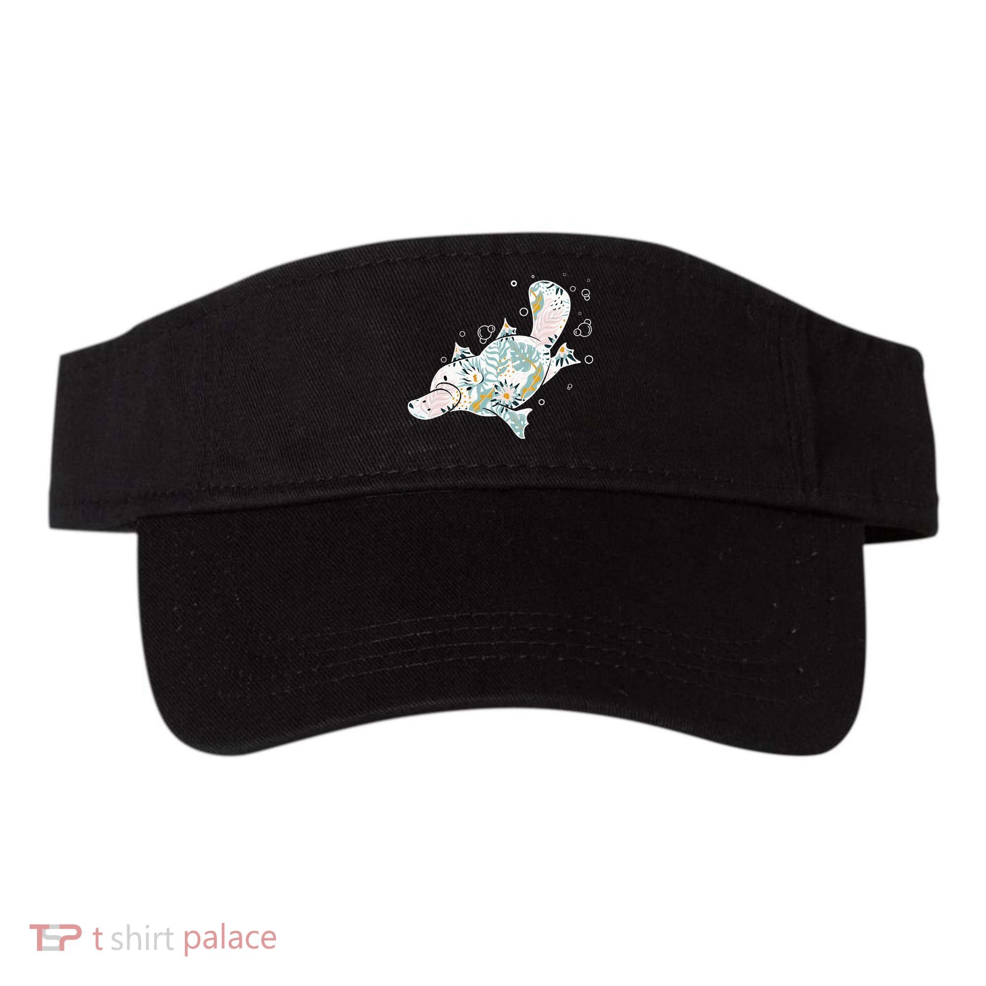 Platypus Floral Zookeeper Animal Lover Marine Biologist Visor