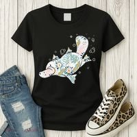 Platypus Floral Zookeeper Animal Lover Marine Biologist Women's T-Shirt thumb 3