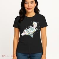 Platypus Floral Zookeeper Animal Lover Marine Biologist Women's T-Shirt thumb 4