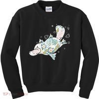 Platypus Floral Zookeeper Animal Lover Marine Biologist Kids Sweatshirt thumb 0