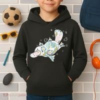 Platypus Floral Zookeeper Animal Lover Marine Biologist Kids Hoodie thumb 2