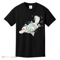 Platypus Floral Zookeeper Animal Lover Marine Biologist Kids T-Shirt thumb 0