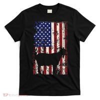 Patriotic Goat 4th of July American Flag T-Shirt thumb 0