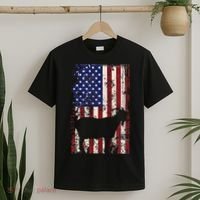 Patriotic Goat 4th of July American Flag T-Shirt thumb 2