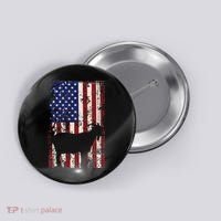 Patriotic Goat 4th of July American Flag Button thumb 0