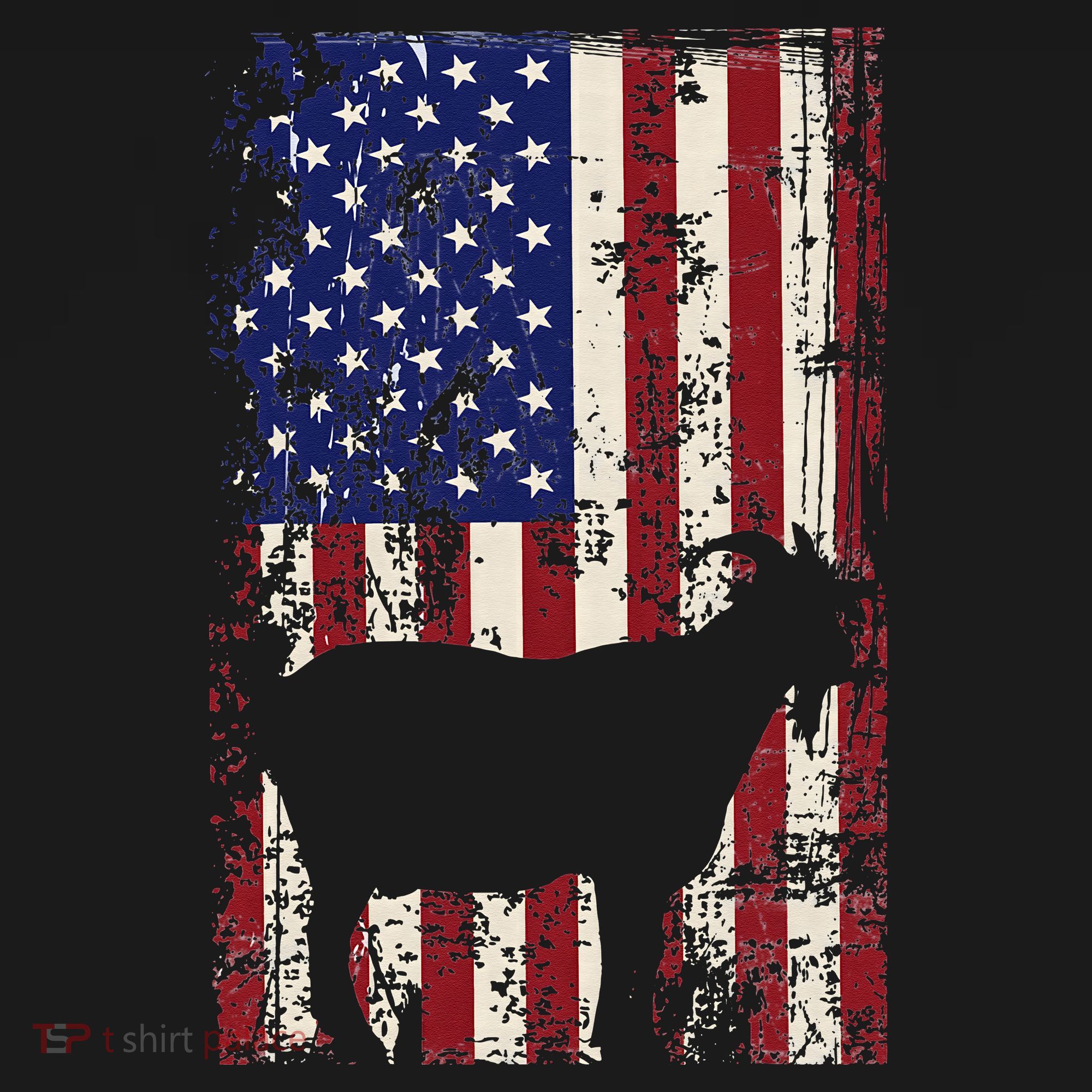 Patriotic Goat 4th of July American Flag Mousepad