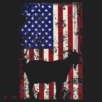 Patriotic Goat 4th of July American Flag Golf Towel thumb 3