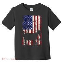 Patriotic Goat 4th of July American Flag Toddler T-Shirt thumb 0