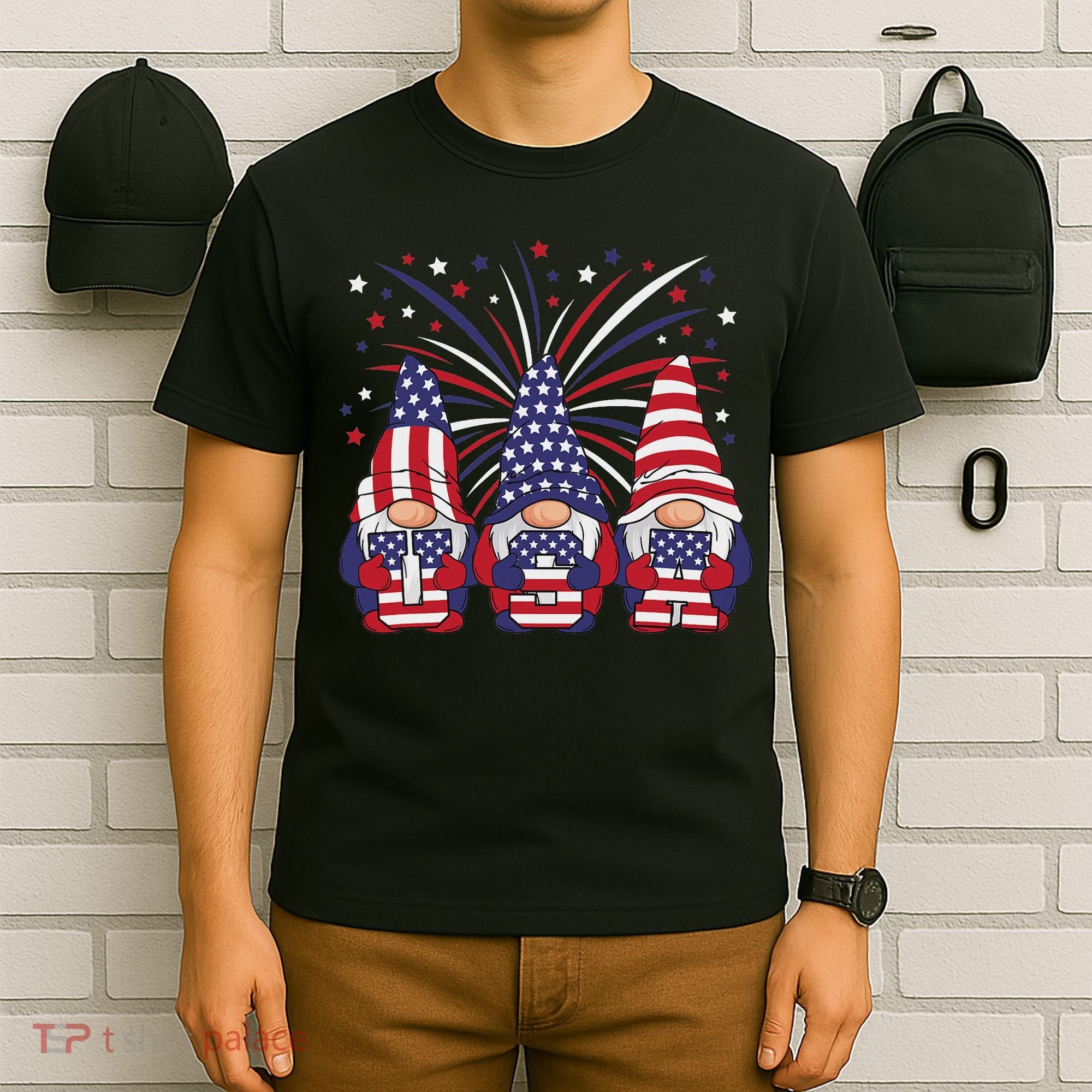 Patriotic Gnomes 4th Of July Usa Women T-Shirt
