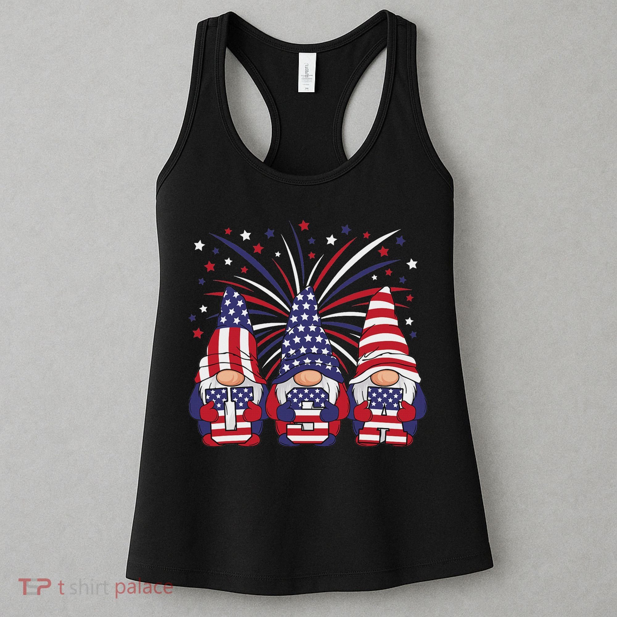 Patriotic Gnomes 4th Of July Usa Women Women's Tank Top