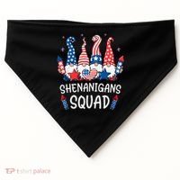 Patriotic Gnomes 4th Of July Funny Shenanigans Squad USA-Made Doggie Bandana thumb 0