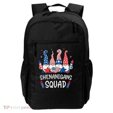 Patriotic Gnomes 4th Of July Funny Shenanigans Squad Backpack
