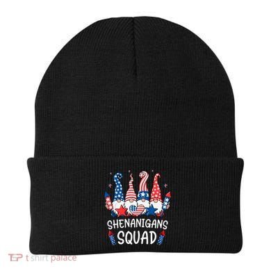 Patriotic Gnomes 4th Of July Funny Shenanigans Squad Beanie
