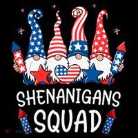 Patriotic Gnomes 4th Of July Funny Shenanigans Squad Women's Hoodie thumb 2