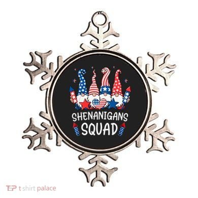 Patriotic Gnomes 4th Of July Funny Shenanigans Squad Ornament