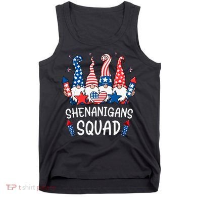 Patriotic Gnomes 4th Of July Funny Shenanigans Squad Tank Top
