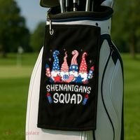 Patriotic Gnomes 4th Of July Funny Shenanigans Squad Golf Towel thumb 2