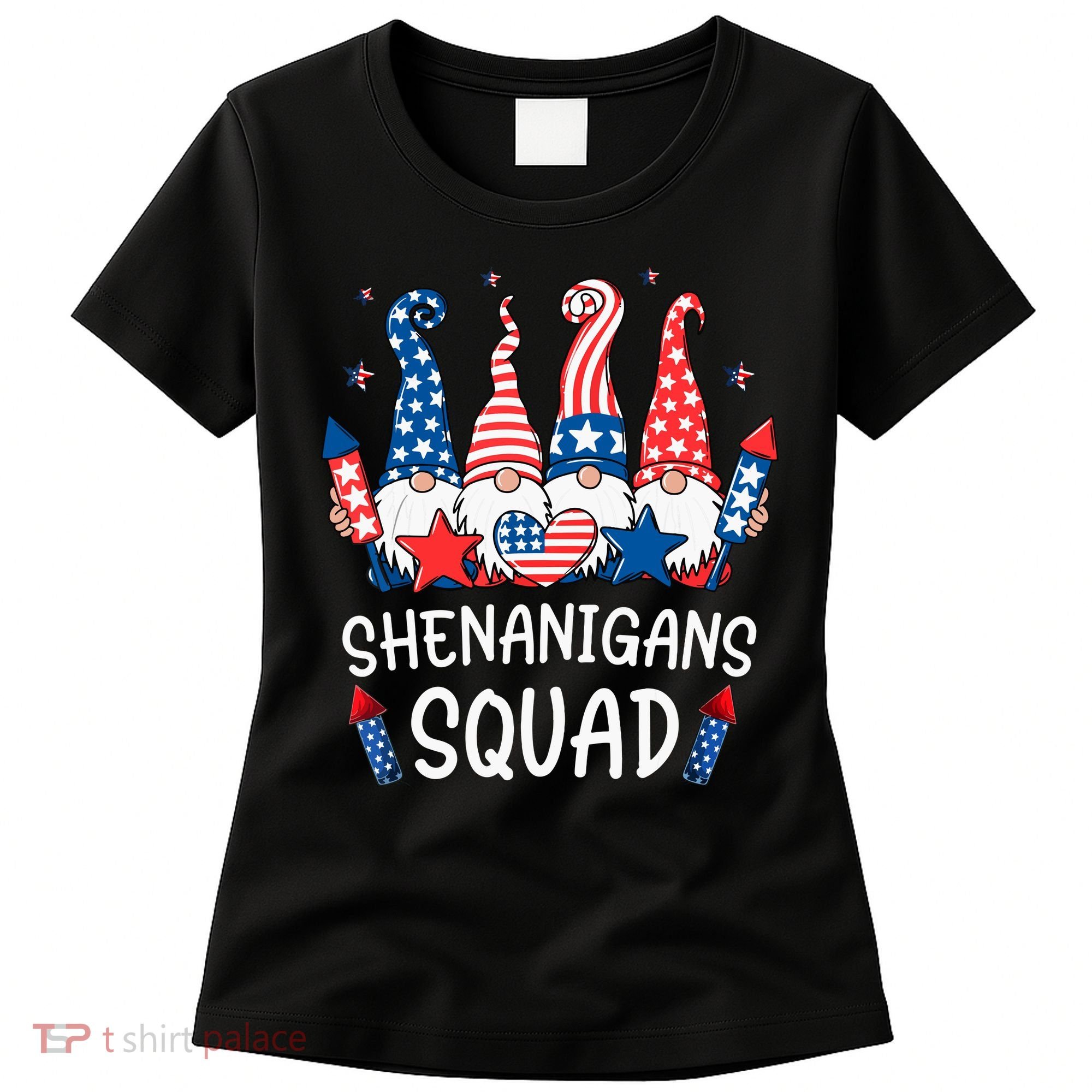 Patriotic Gnomes 4th Of July Funny Shenanigans Squad Women's T-Shirt