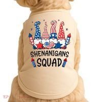 Patriotic Gnomes 4th Of July Funny Shenanigans Squad Doggie Tank thumb 0
