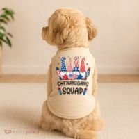 Patriotic Gnomes 4th Of July Funny Shenanigans Squad Doggie Tank thumb 2