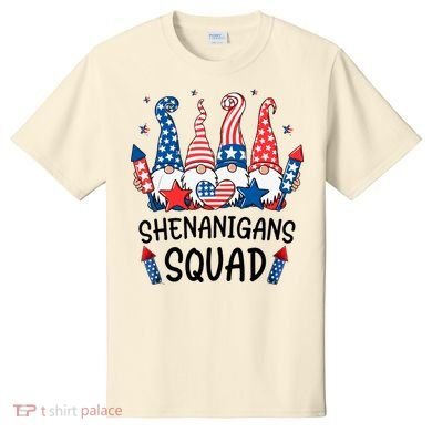 Patriotic Gnomes 4th Of July Funny Shenanigans Squad T-Shirt