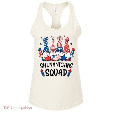 Patriotic Gnomes 4th Of July Funny Shenanigans Squad Women's Tank Top
