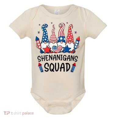 Patriotic Gnomes 4th Of July Funny Shenanigans Squad Baby Bodysuit