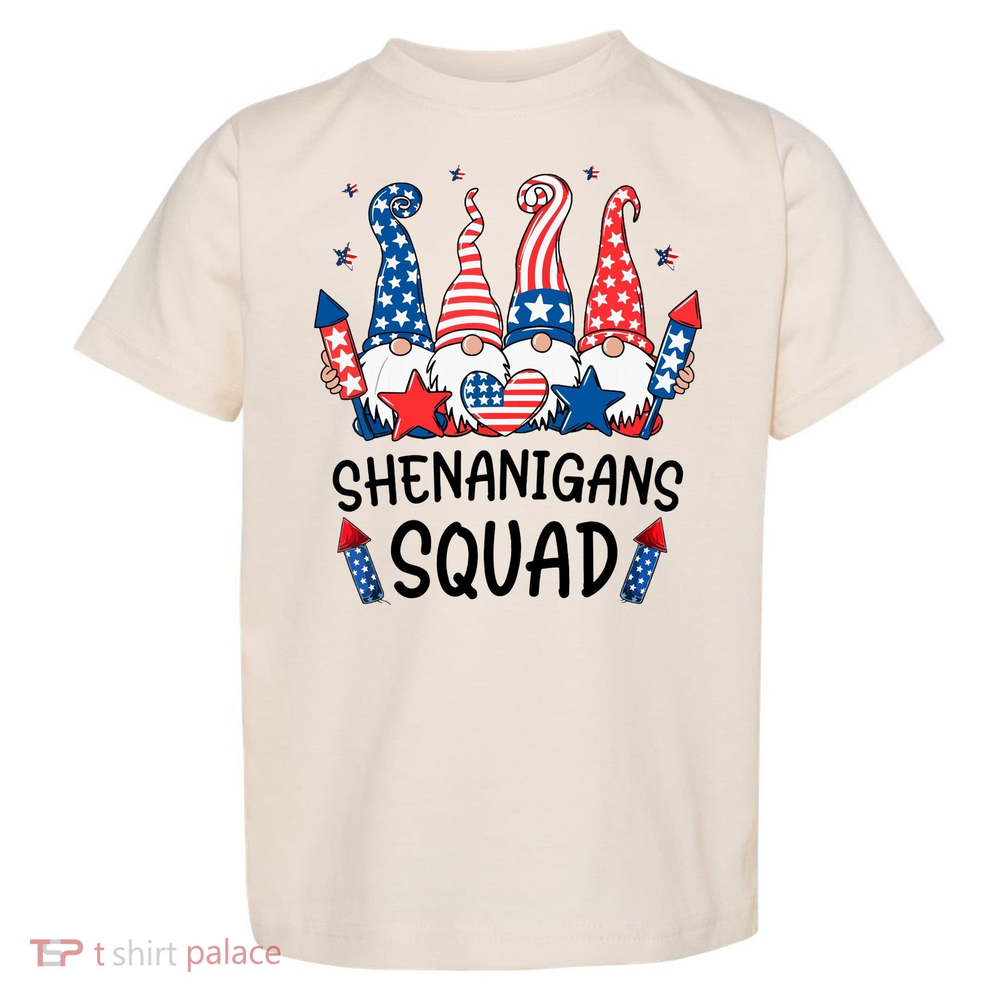 Patriotic Gnomes 4th Of July Funny Shenanigans Squad Toddler T-Shirt