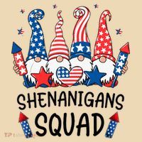 Patriotic Gnomes 4th Of July Funny Shenanigans Squad Kids T-Shirt thumb 2