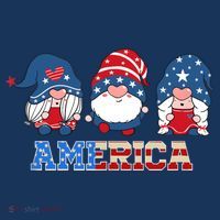 Patriotic Gnomes 4th Of July Funny Gnome Love American Flag T-Shirt thumb 7