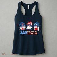 Patriotic Gnomes 4th Of July Funny Gnome Love American Flag Women's Tank Top thumb 3