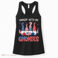 Patriotic Gnome 4th Of July Funny Hangin With My Gnomies Women's Tank Top thumb 0
