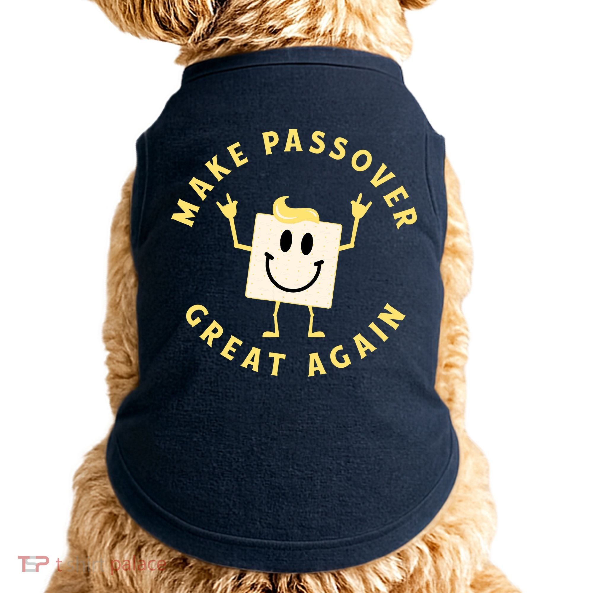 Passover Great Again Funny Matzah Jewish Doggie Tank