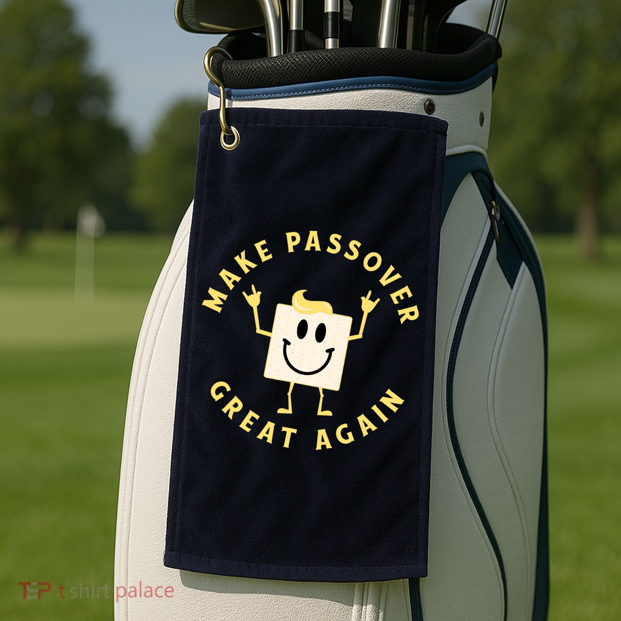 Passover Great Again Funny Matzah Jewish Golf Towel