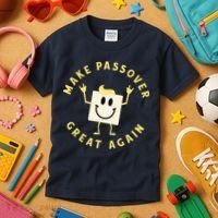 Passover Great Again Funny Matzah Jewish Kids T-Shirt thumb 3