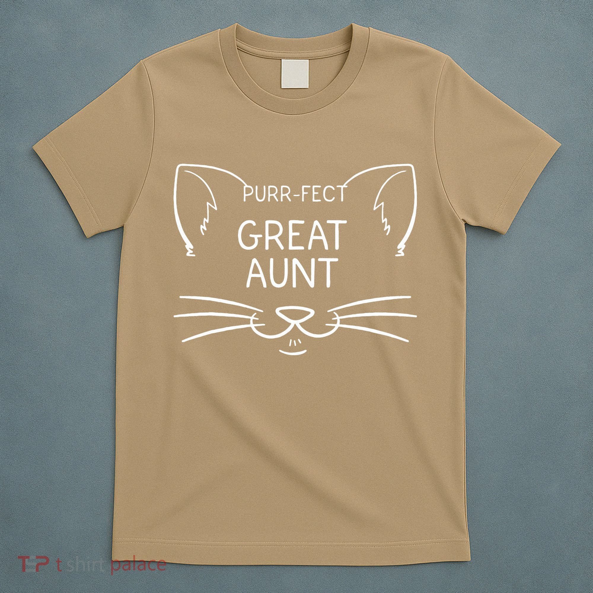 Purrfect Great Aunt Funny Cat Lover Greatauntie Kitty Owner T-Shirt