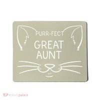 Purrfect Great Aunt Funny Cat Lover Greatauntie Kitty Owner Mousepad thumb 0