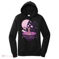 Pastel Goth Aesthetic Kawaii Creepy Cat Eating Ramen Noodles Women's Hoodie thumb 0