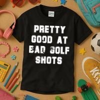 Pretty Good At Bad Golf Shots Kids T-Shirt thumb 3