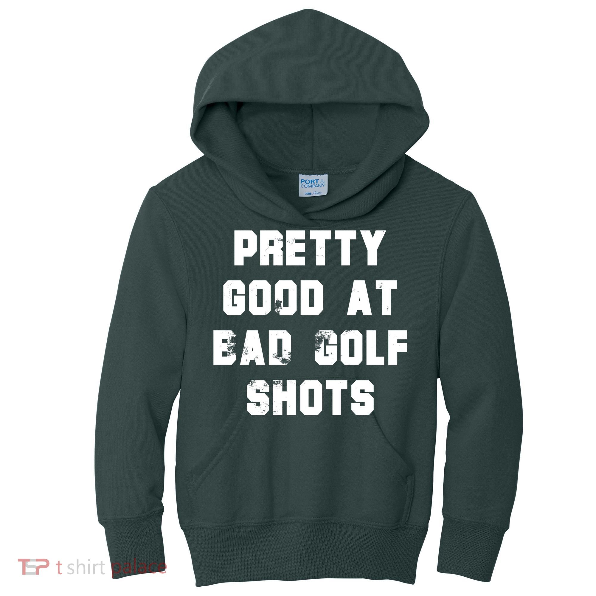 Pretty Good At Bad Golf Shots Kids Hoodie