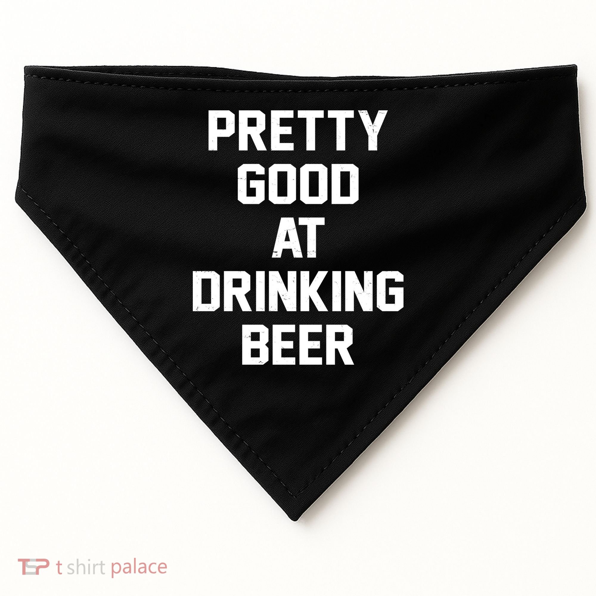 Pretty Good At Drinking Beer Festive Party USA-Made Doggie Bandana